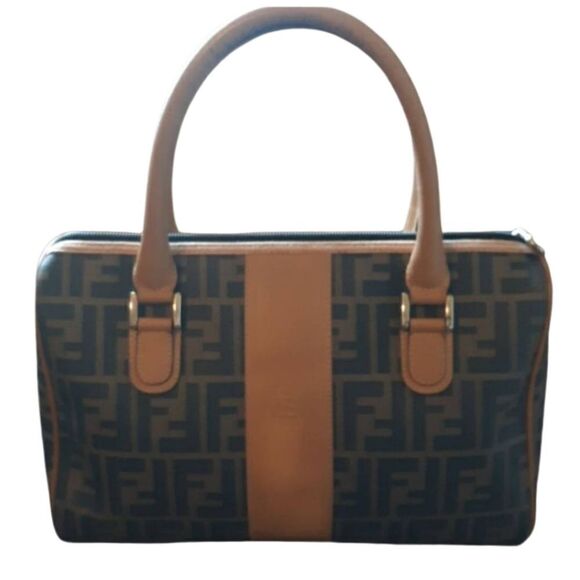 SALE💥 AUTHENTIC VINTAGE FENDI ICONIC  ZUCCA 90's-Y2K BOSTON BAG - Picture 1 of 11
